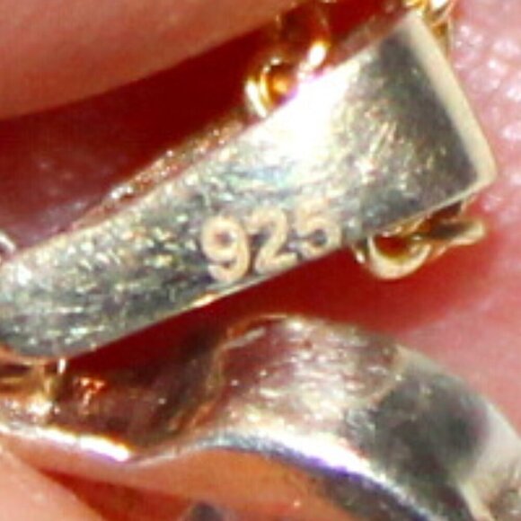 Sterling Silver Gold Tone Cubic Zirconia Elephant Necklace - Picture 6 of 7